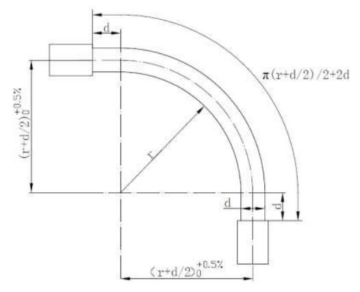 图 2 耐脉冲委顿性试验软管及附件装置图（公称内径＞22mm）