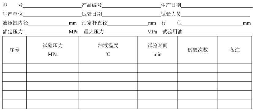表 2 脉冲试验纪录表 表 2 脉冲试验纪录表